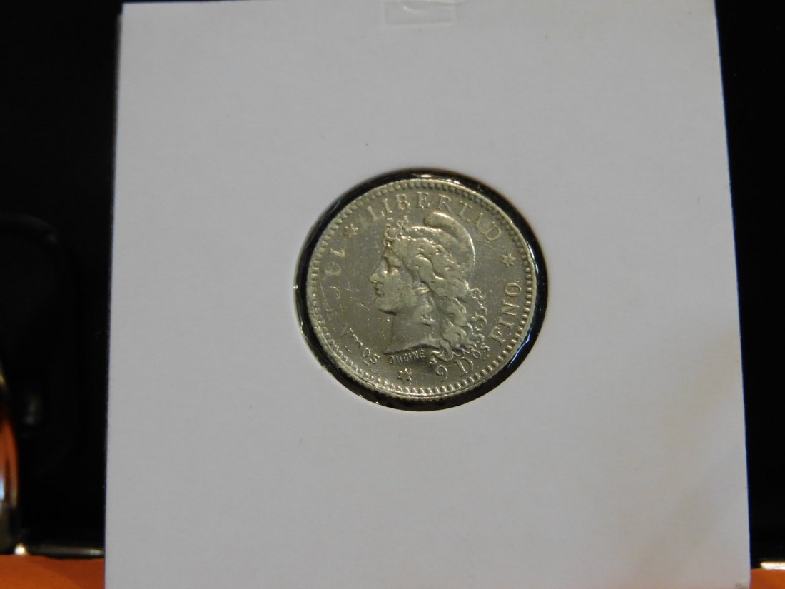  ARGENTINA 10 CENTAVOS 1883.GRADE-PLEASE SEE PHOTOS.   
