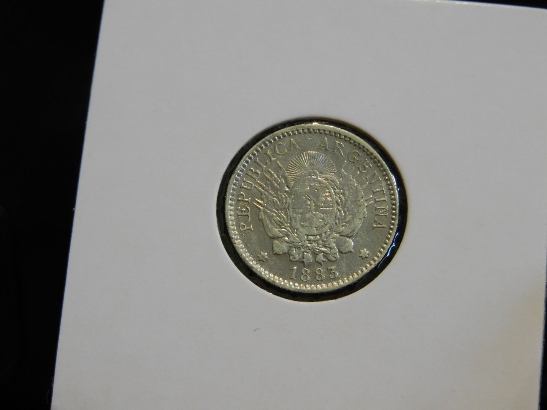  ARGENTINA 10 CENTAVOS 1883.GRADE-PLEASE SEE PHOTOS.   