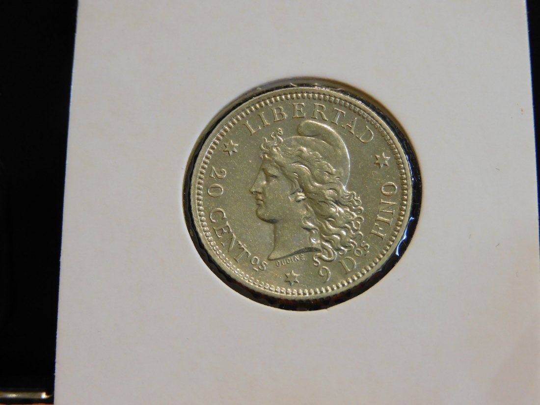  ARGENTNA 20 CENTAVOS 1882.GRADE-PLEASE SEE PHOTOS.   