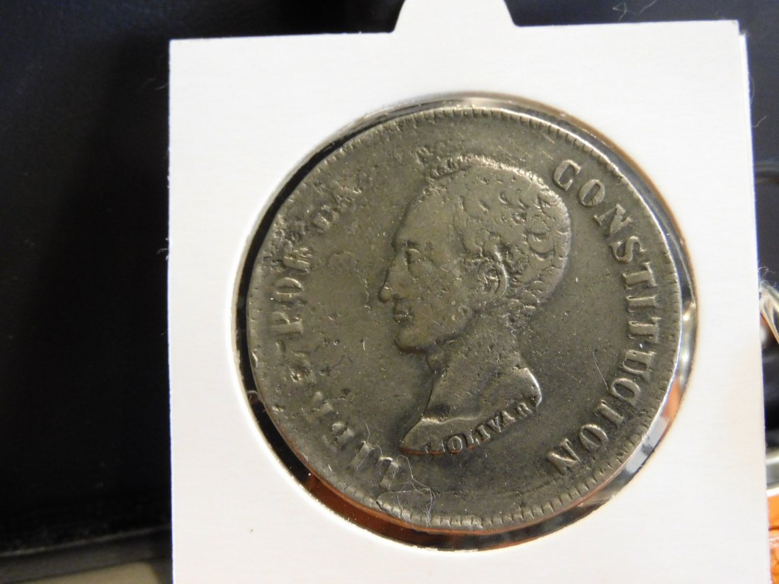  BOLIVIA 8 SOLES 1850 [KM.109].GRADE-PLEASE SEE PHOTOS.   