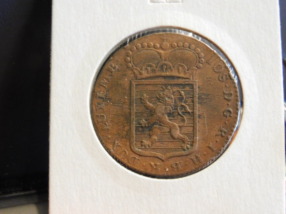  LUXEMBOURG 1 SOL 1786.GRADE-PLEASE SEE PHOTOS.   