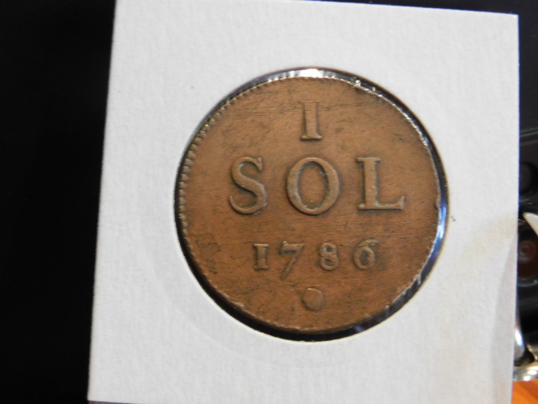  LUXEMBOURG 1 SOL 1786.GRADE-PLEASE SEE PHOTOS.   