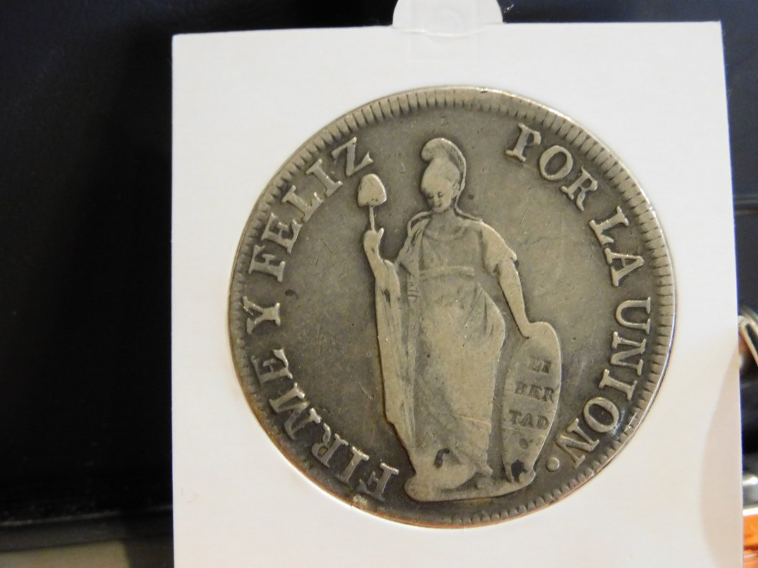  PERU [NORTH] 8 REALES 1838.GRADE-PLEASE SEE PHOTOS.   