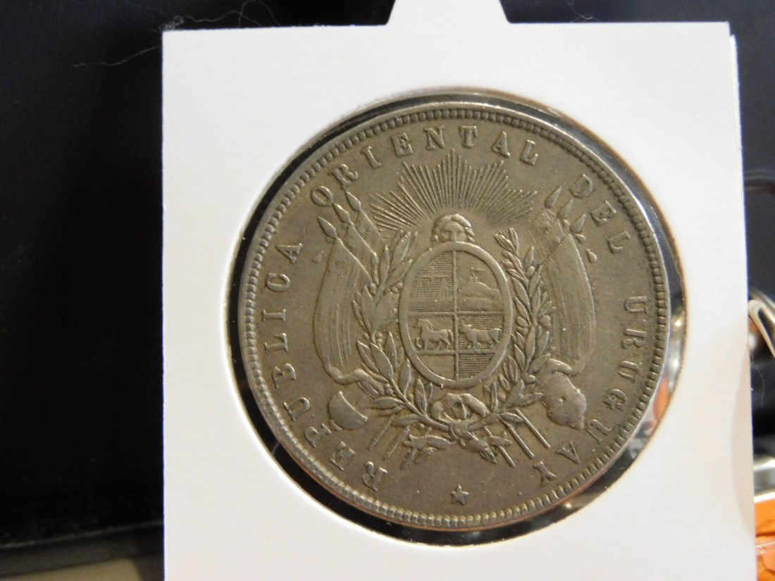  URUGUAY 1 PESO 1893.GRADE-PLEASE SEE PHOTOS.   