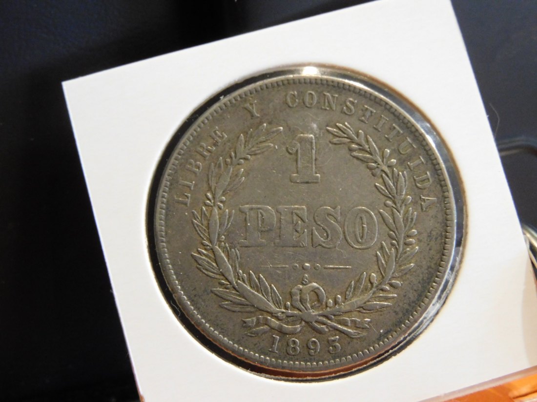  URUGUAY 1 PESO 1893.GRADE-PLEASE SEE PHOTOS.   