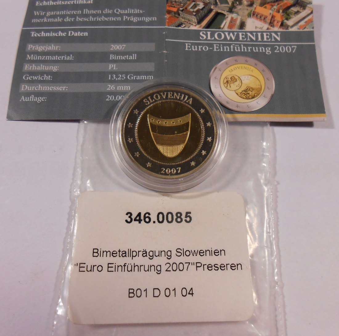  #MED55 Slowenien Euro Einführung Preseren   