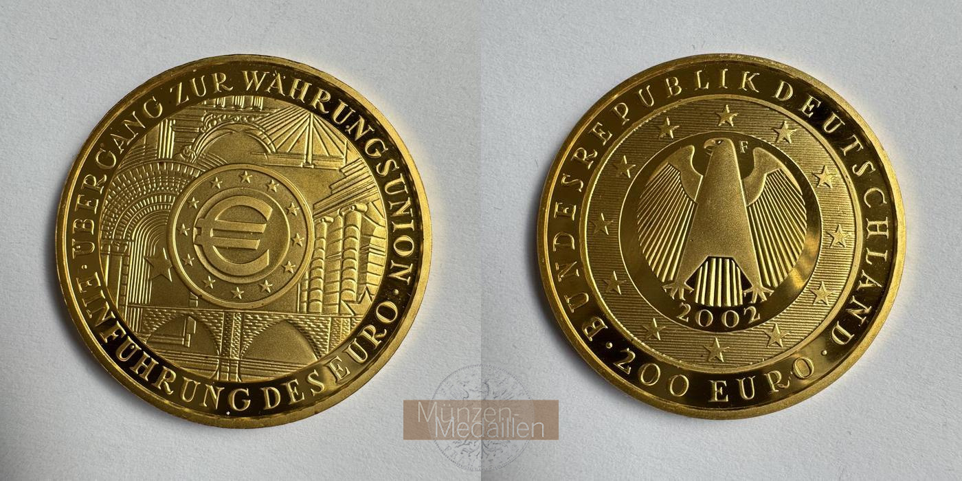 Deutschland 200 Euro2002 F MM-Frankfurt KM#221 Feingold: 31,1g   