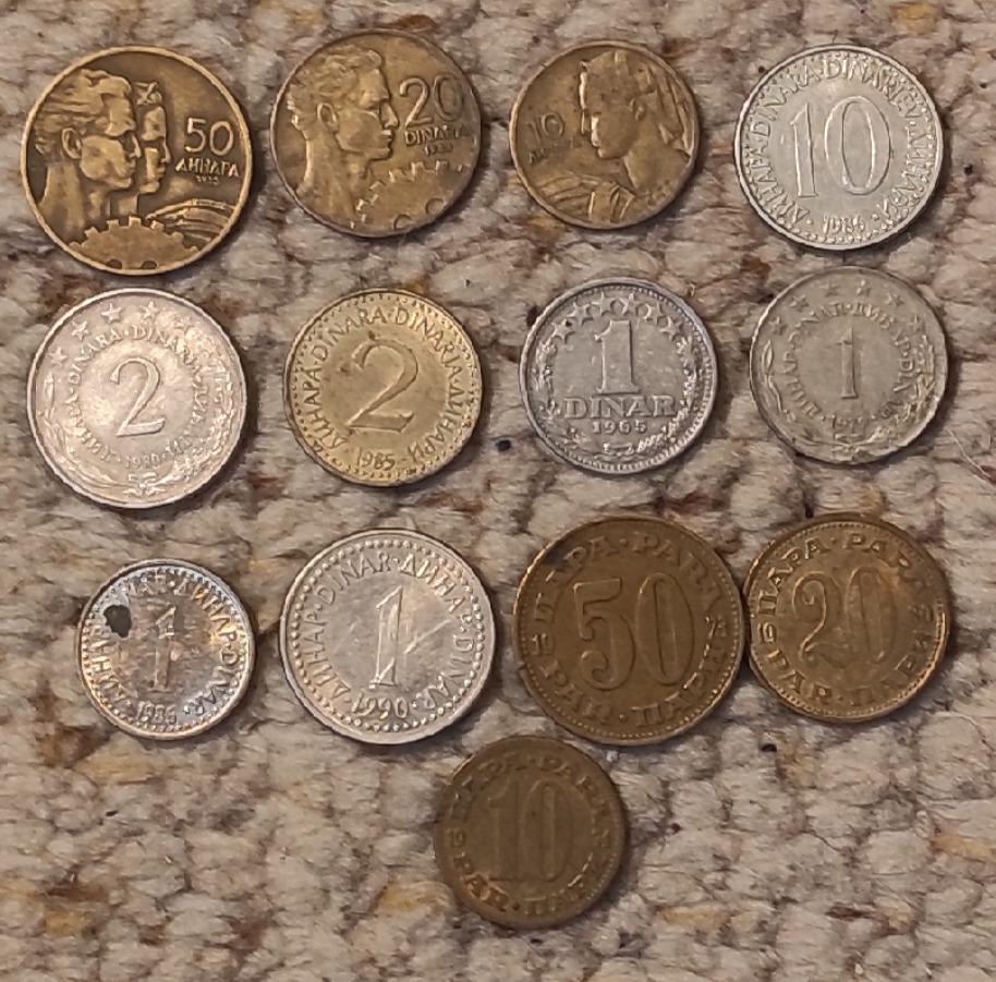  Set 077: Jugoslawien Münzlot mit 13 verschiedenen Münzen   