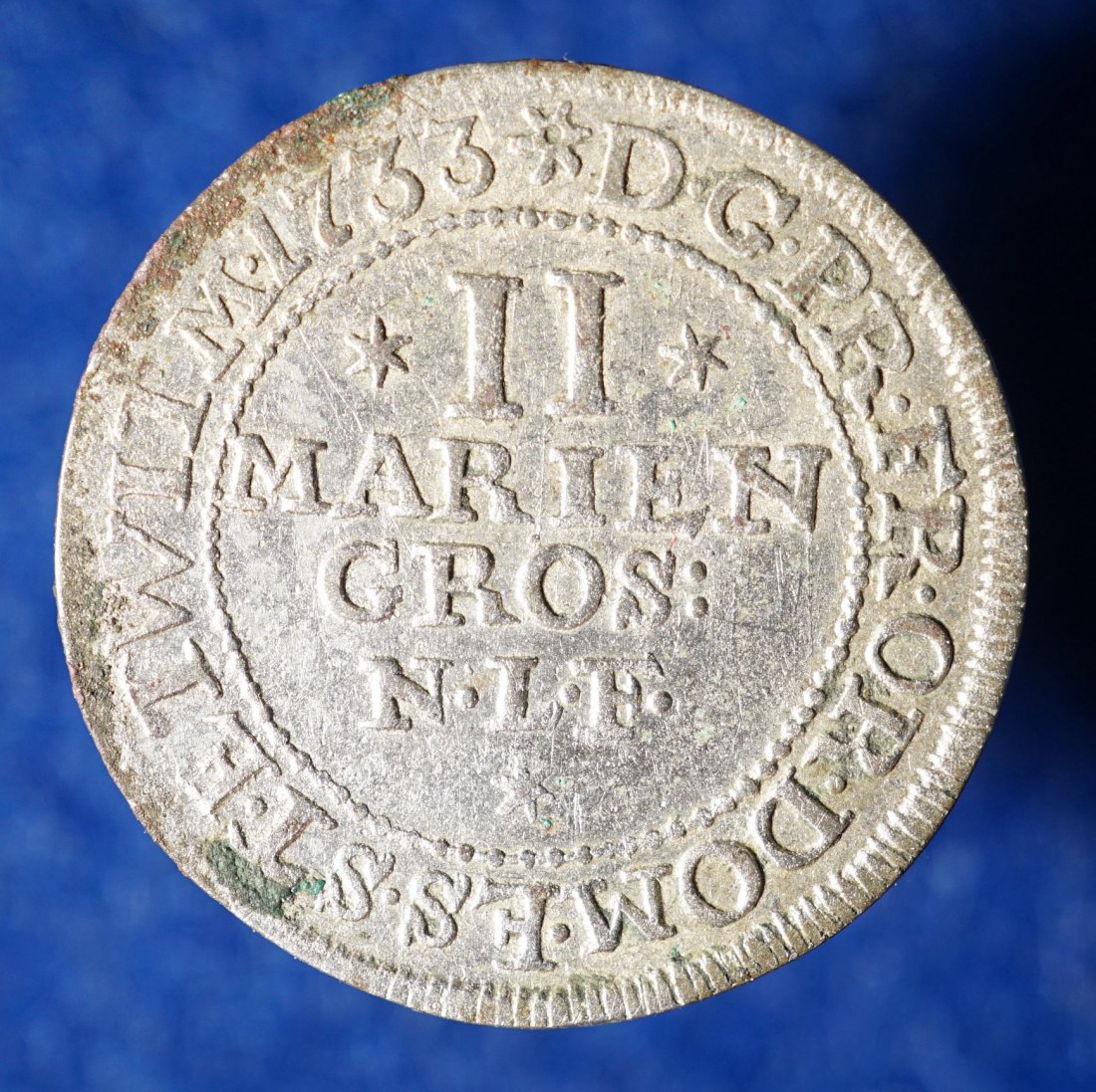  Grafschaft Ostfriesland, 2 Mariengroschen 1733, Georg Albrecht, äußerst selten!   