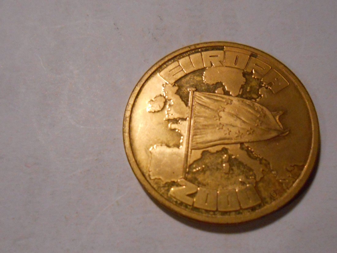  #MED61 Medaille Europa ECU 2000, Farb-ECU   