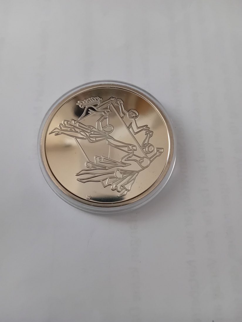  #MED62 Medaille Deutschland, mit Farbauflage Blaue Mauritius   