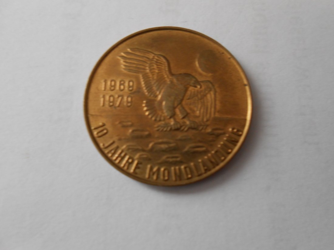  #MED68 Gedenkmedaille Deutschland „10 Jahrestag der ersten bemannten Mondlandung 1969-1979“   
