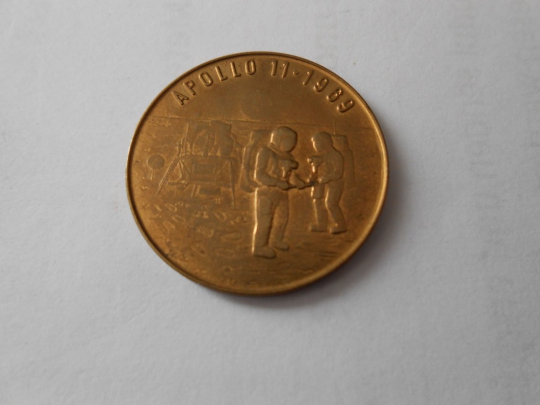  #MED68 Gedenkmedaille Deutschland „10 Jahrestag der ersten bemannten Mondlandung 1969-1979“   
