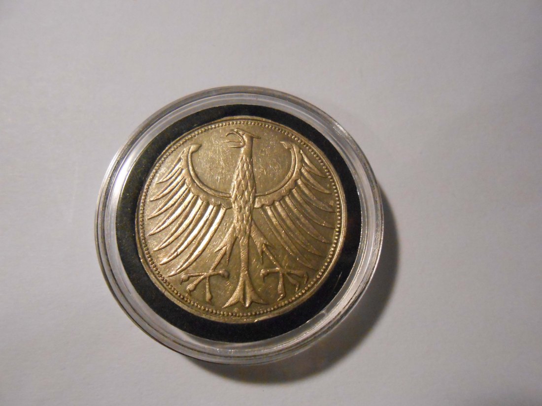  Deutschland 5 DM Silberadler 1958 J   