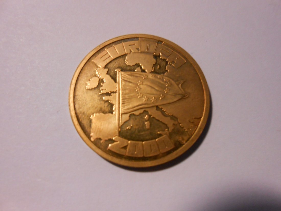  #MED71 Medaille Europa ECU 2000, Farb-ECU   