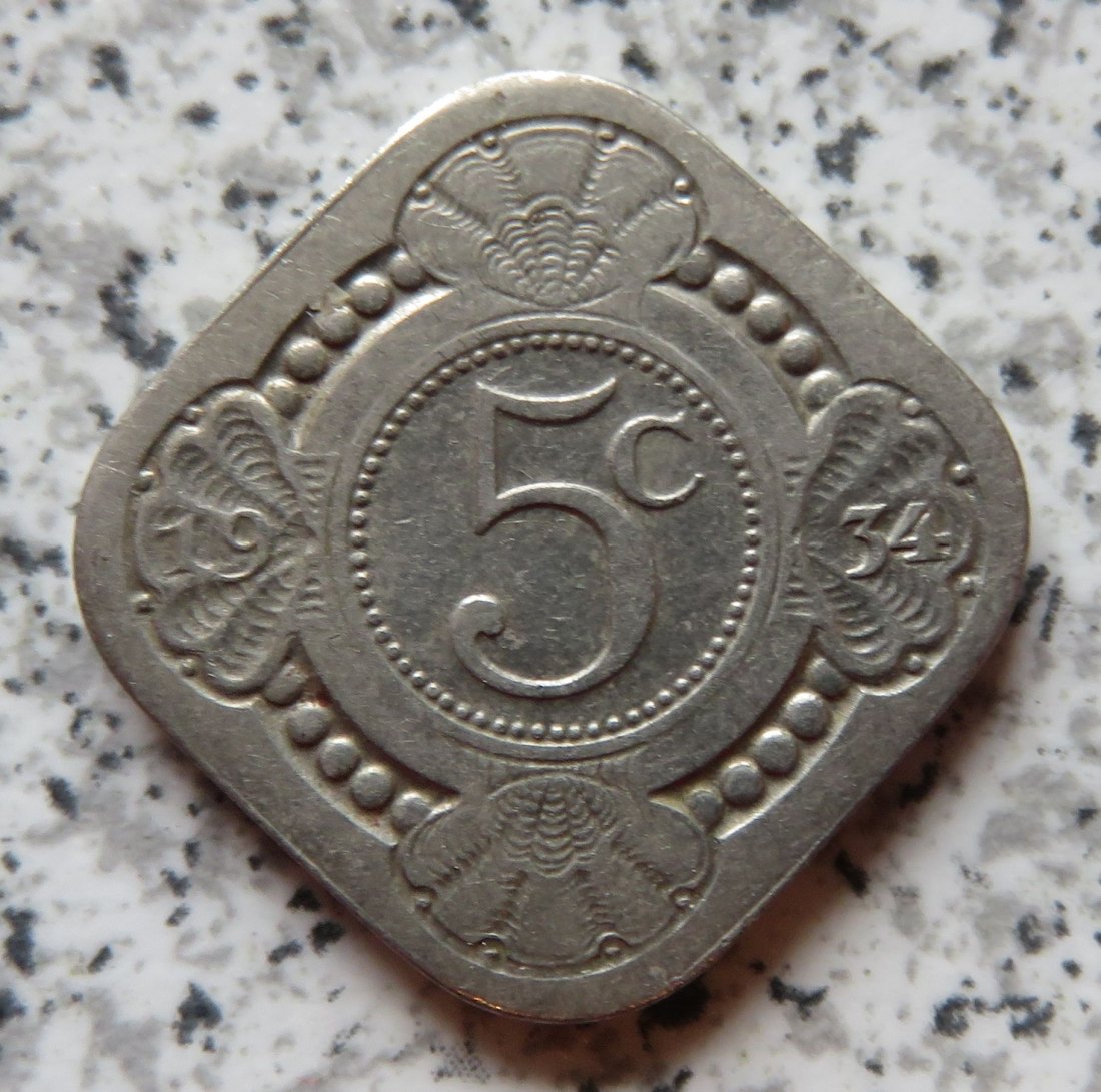  Niederlande 5 Cents 1934   