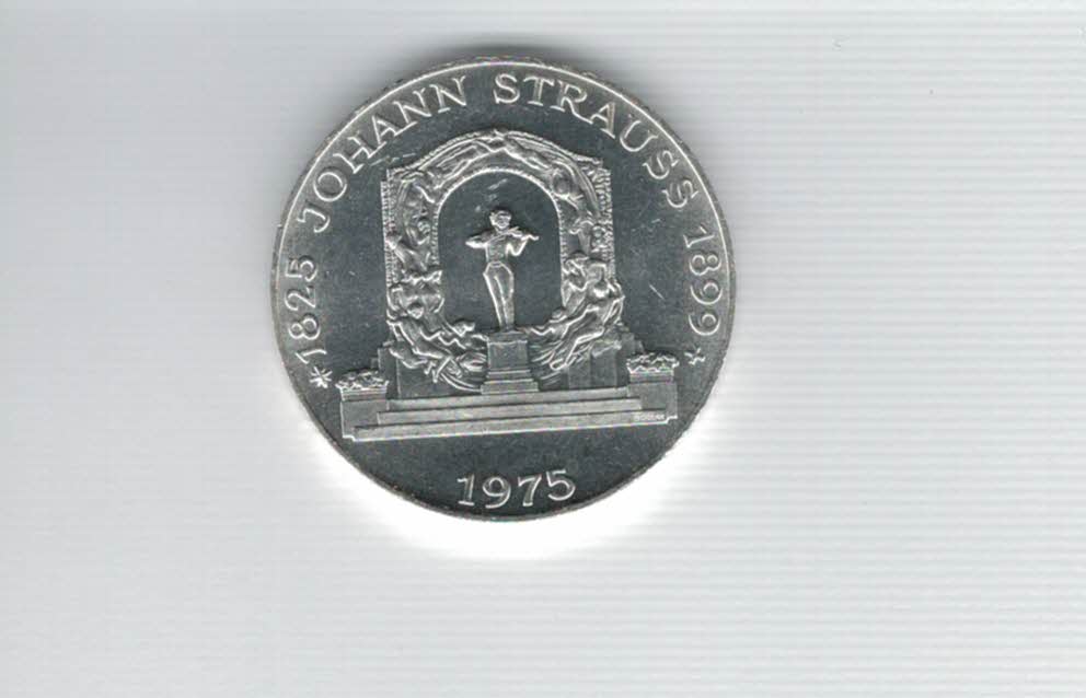  100 Schilling 1975 Johann Strauss silber 15,36g fein Österreich Spittalgold9800 (01914/2)   