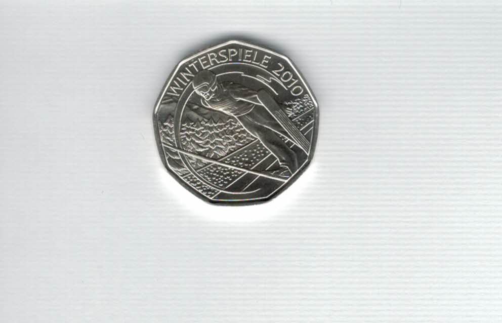  5 Euro 2010 Winterspiele Skisprung silber 8g fein Blister Österreich Spittalgold9800 (4974/16   