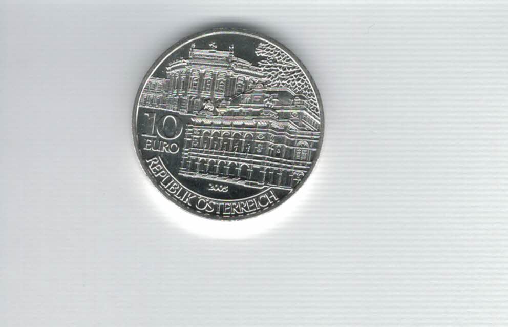  10 Euro 2005 Wiedereröffnung von Burg & Oper Ag 925/16g fein Österreich Spittalgold9800 (4971/8   