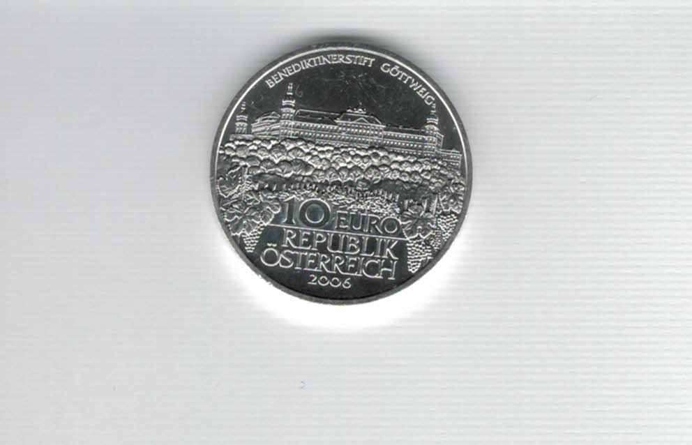  10 Euro 2006 Stift Göttweig  silber 925/16g fein Österreich Spittalgold9800 (4971/10   