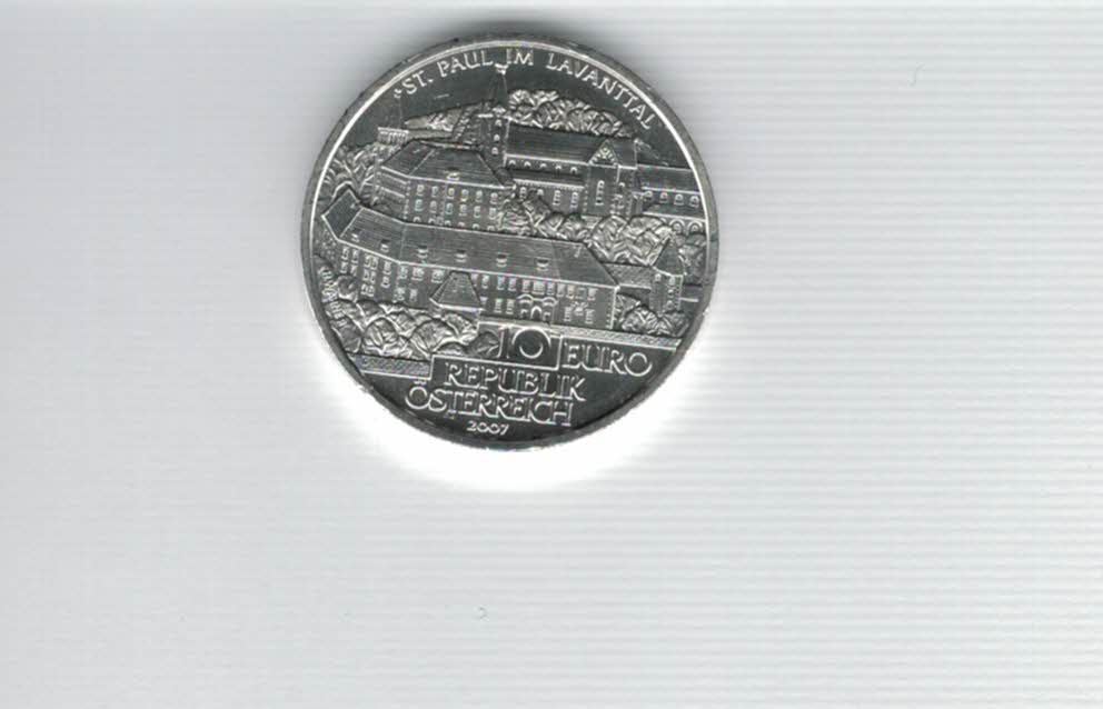  10 Euro 2007 St. Paul im Lavanttal silber/16g fein Österreich Spittalgold9800 (4971/12   