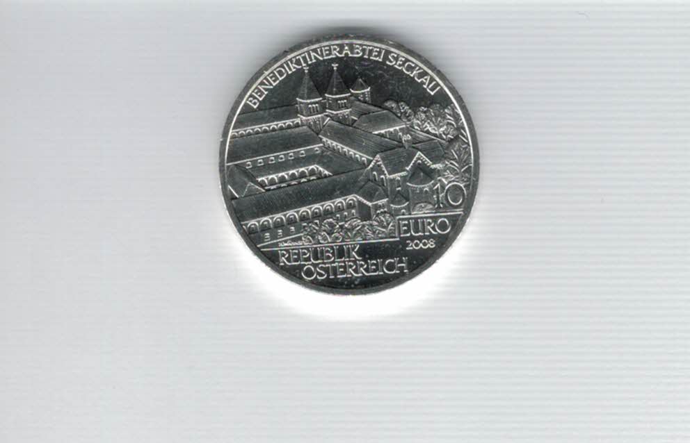  10 Euro 2008 Abtei Seckau silber 925/16g fein Österreich Spittalgold9800 (4971/14   