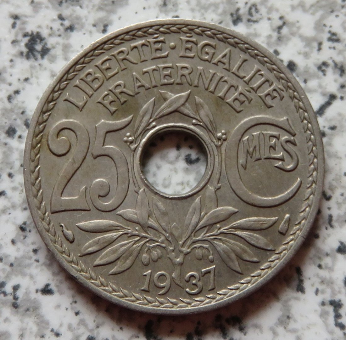  Frankreich 25 Centimes 1937   