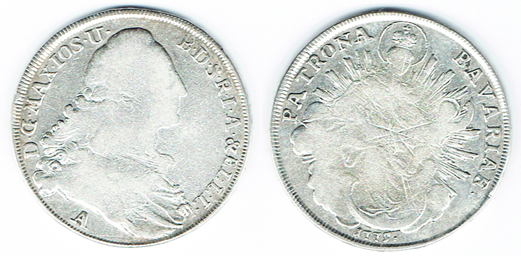  SZAIVERT ALTDEUTSCHLAND BAYERN MAXIMILIAN JOSEPH MADONNENTALER 1775 A AMBERG   