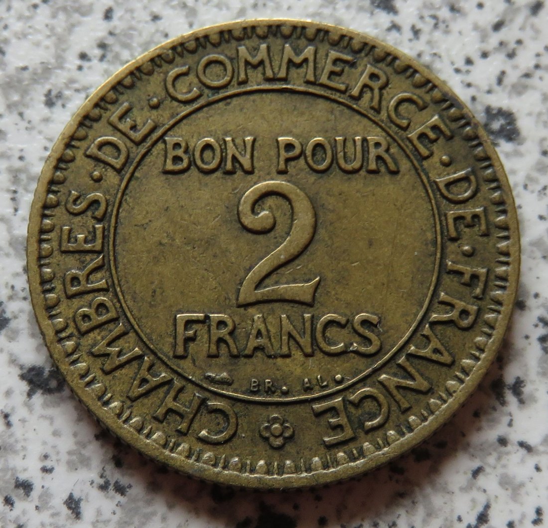  Frankreich 2 Francs 1923   