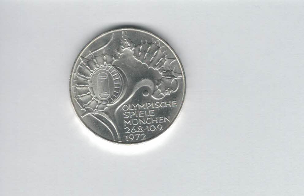  10 Mark 1972 J Stadion 9,68g fein silber BRD Deutschland Spittalgold9800 (4603/20   