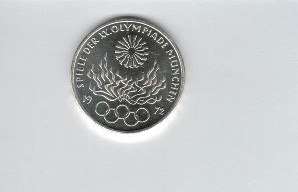  10 Mark 1972 F Flamme 9,68g fein silber BRD Deutschland Spittalgold9800 (4603/22   