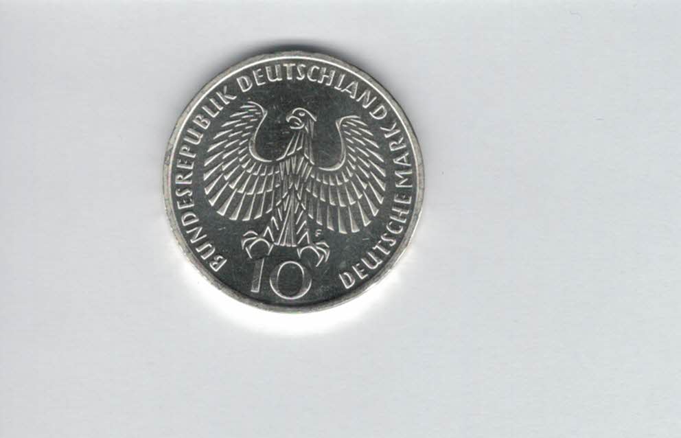  10 Mark 1972 F Flamme 9,68g fein silber BRD Deutschland Spittalgold9800 (4603/22   