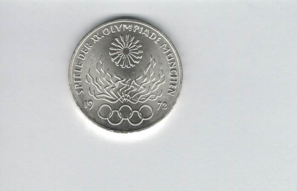  10 Mark 1972 J Flamme 9,68g fein silber BRD Deutschland Spittalgold9800 (4603/24   