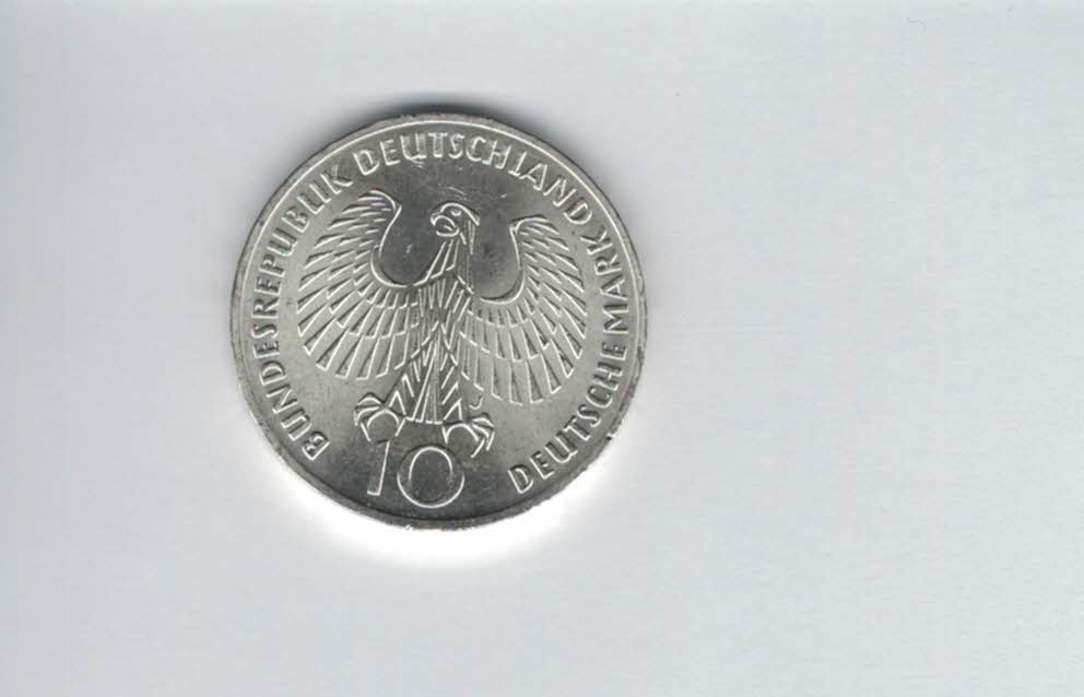  10 Mark 1972 J Flamme 9,68g fein silber BRD Deutschland Spittalgold9800 (4603/24   