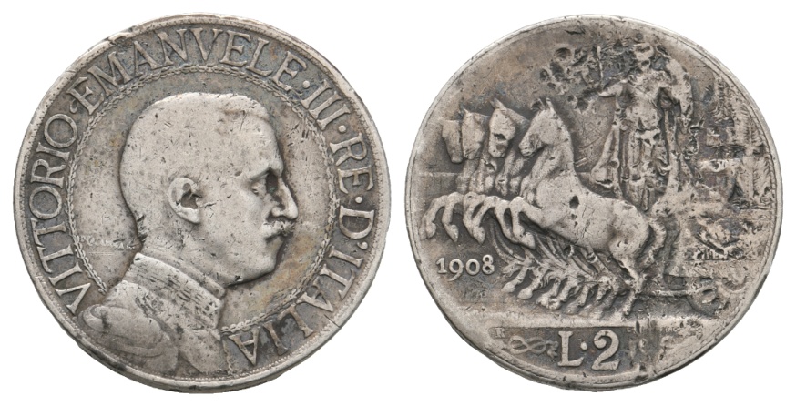  Ausland; Italien; Kleinmünze 1908   