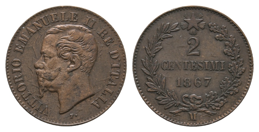  Ausland; Italien; Kleinmünze 1867   