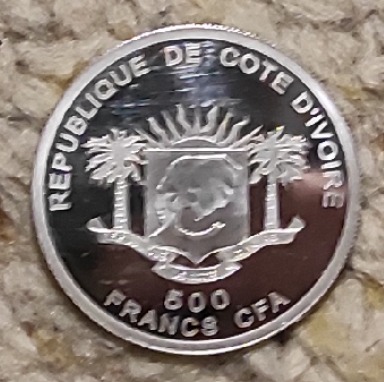  Elfenbeinküste 500 Francs 2008, SILBER, Mausoleum von Halicarnassus   