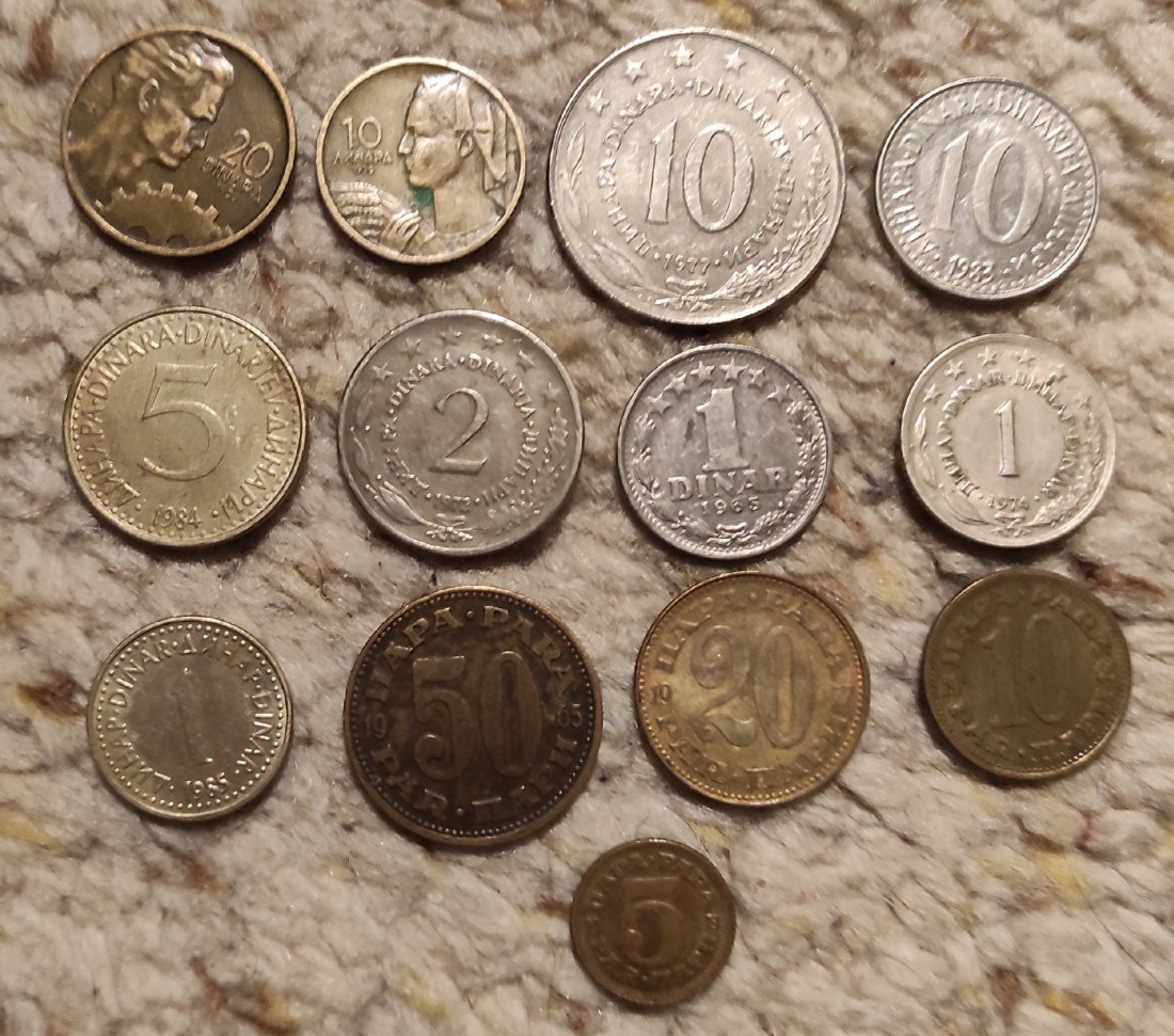  Set 003: Jugoslawien Münzlot mit 13 verschiedene Münzen   