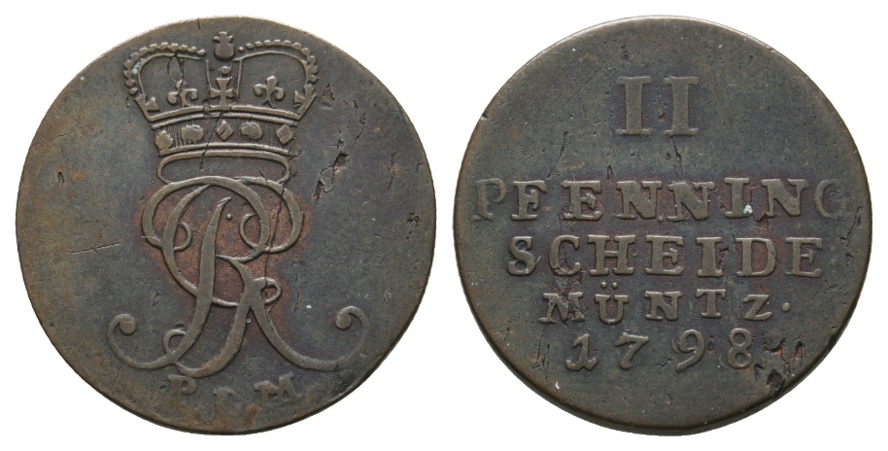  Altdeutschland; Kleinmünze 1798   