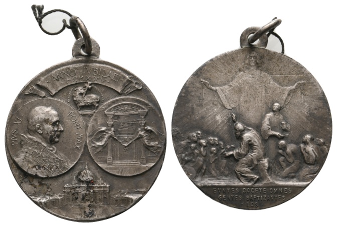  Medaille; Religion; Papst Pius; gehenkelt; 12,98 g; Ø 31,94 mm   