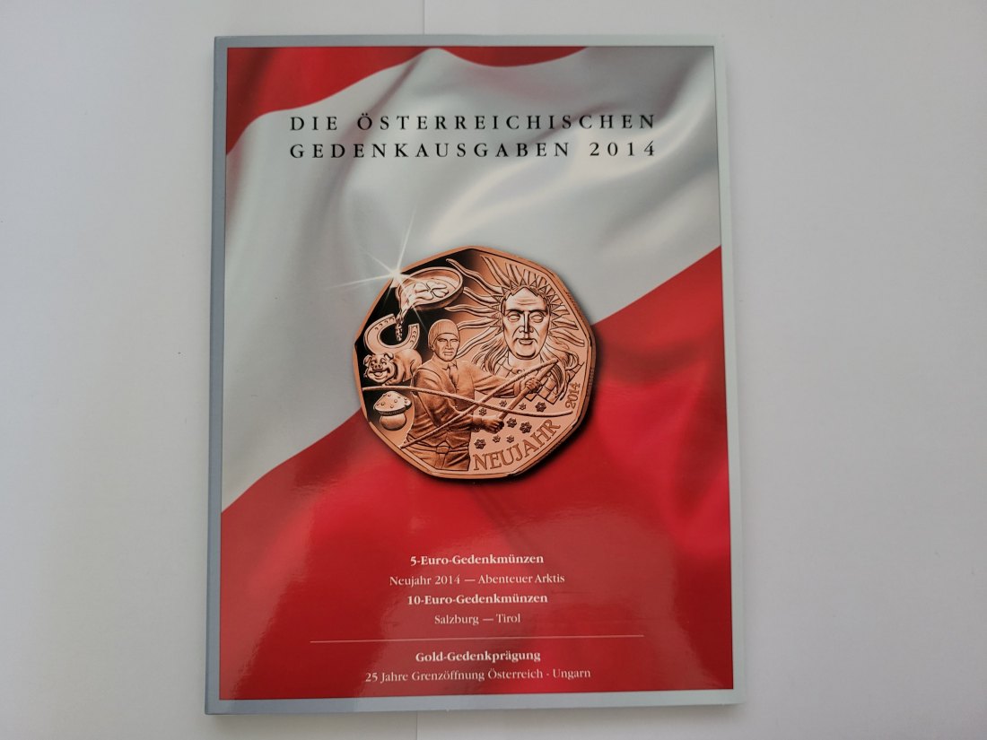  5 Euro 2014 10 Euro 2014 Kupfer 4 Stk.  Österreich Spittalgold9800 (5232/4803   