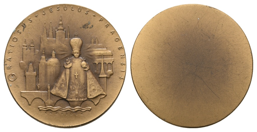  Medaille; Gratiosus Jesulus Pragensis; 10,91 g; Ø 32,29 mm   