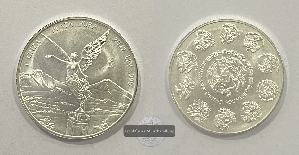  Mexico 1 Onza Libertad Plata Pura 2022 FM-Frankfurt KM#494.2 Feinsilber: 31,1g   