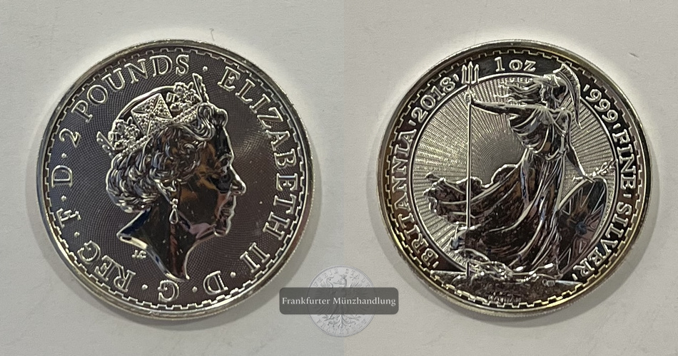  Großbritannien 2 Pounds 2018 Britannia  FM-Frankfurt  Feinsilber: 31,1g   