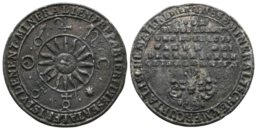  Medaille; Heilungs-Amulett; 7 Metalle der Alchemie; 24,08 g; Ø 48,88 mm   