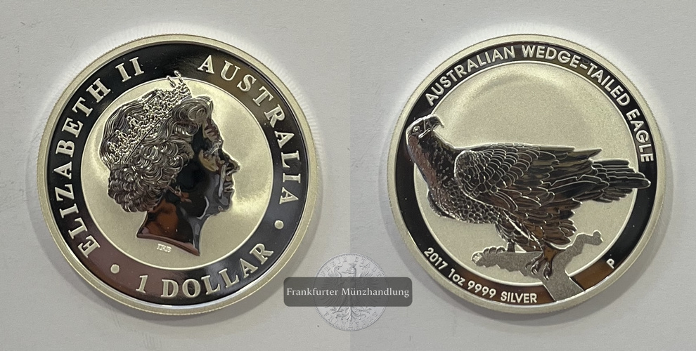  Australien  1 Dollar 2017 Wedge Tailed Eagle  FM-Frankfurt KM#2219 Feinsilber: 31,1g   