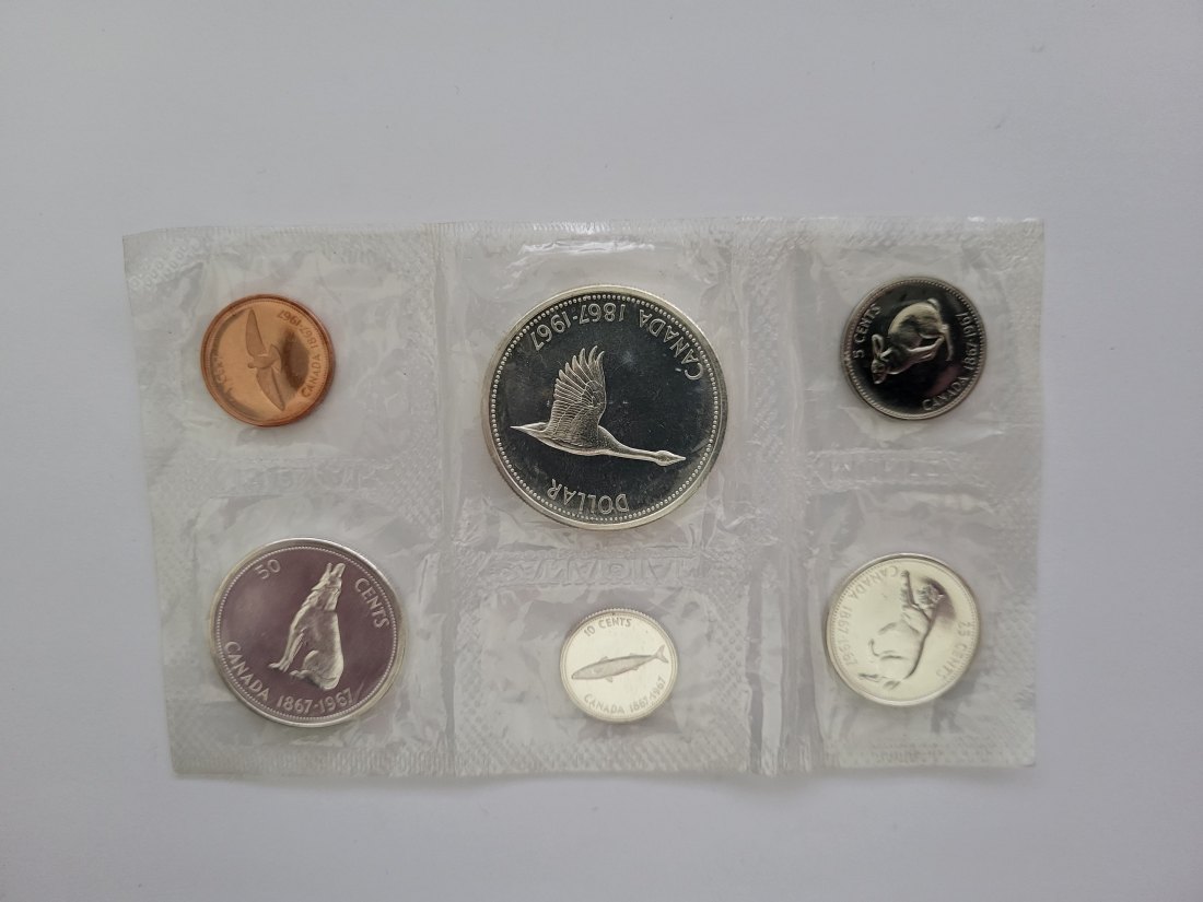  1 Dollar - 1 Cent KMS 1967 ca. 32,36g fein Kanada Spittalgold9800 (4592)   