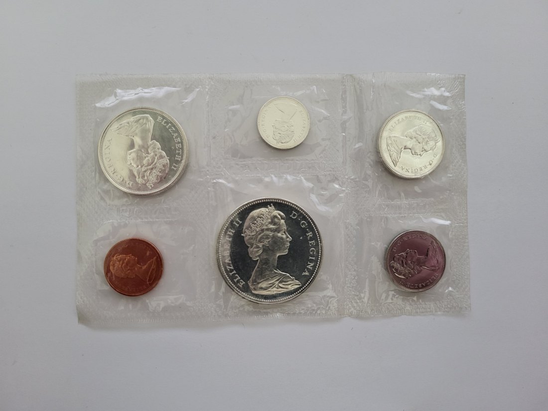  1 Dollar - 1 Cent KMS 1967 ca. 32,36g fein Kanada Spittalgold9800 (4592)   