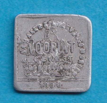  Belgien - Belgium Jeton oder Token 1 Broot Kaart 1880 Gent - Dendermonde   