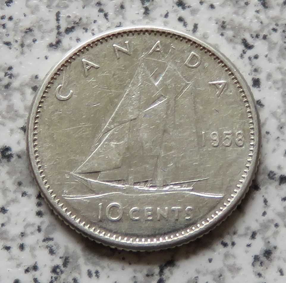  Canada 10 Cents 1958   